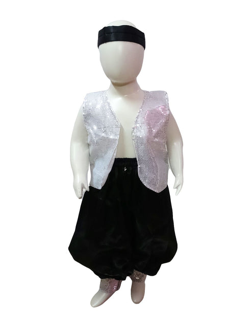 BookMyCostume Arabian Boys Belly Western Dance Costume for Boys Shirt Harem Pant with Cap Fancy Dress Costume